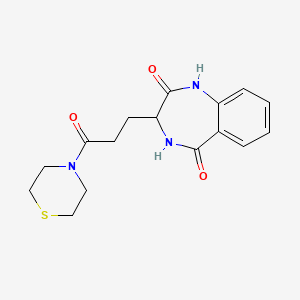 3-[3-oxo-3-(4-thiomorpholinyl)propyl]-3,4-dihydro-1H-1,4-benzodiazepine-2,5-dione