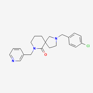 molecular formula C21H24ClN3O B6077900 2-(4-chlorobenzyl)-7-(3-pyridinylmethyl)-2,7-diazaspiro[4.5]decan-6-one 