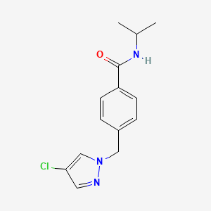 molecular formula C14H16ClN3O B6077917 4-[(4-chloro-1H-pyrazol-1-yl)methyl]-N-isopropylbenzamide 