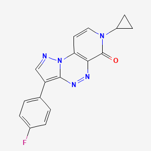 molecular formula C17H12FN5O B6077925 7-cyclopropyl-3-(4-fluorophenyl)pyrazolo[5,1-c]pyrido[4,3-e][1,2,4]triazin-6(7H)-one 