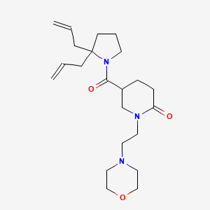 molecular formula C22H35N3O3 B6077930 5-[(2,2-diallyl-1-pyrrolidinyl)carbonyl]-1-[2-(4-morpholinyl)ethyl]-2-piperidinone 