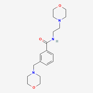 molecular formula C18H27N3O3 B6077934 N-[2-(4-morpholinyl)ethyl]-3-(4-morpholinylmethyl)benzamide 