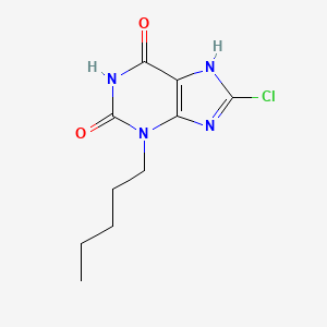 molecular formula C10H13ClN4O2 B607794 8-氯-3-戊基-7H-嘌呤-2,6-二酮 CAS No. 862892-90-8