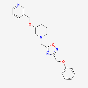 3-{[(1-{[3-(phenoxymethyl)-1,2,4-oxadiazol-5-yl]methyl}-3-piperidinyl)oxy]methyl}pyridine