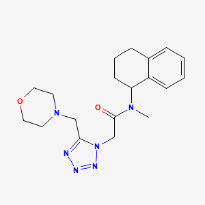 molecular formula C19H26N6O2 B6077959 N-methyl-2-[5-(4-morpholinylmethyl)-1H-tetrazol-1-yl]-N-(1,2,3,4-tetrahydro-1-naphthalenyl)acetamide 