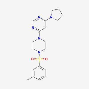 molecular formula C19H25N5O2S B6077966 4-{4-[(3-methylphenyl)sulfonyl]-1-piperazinyl}-6-(1-pyrrolidinyl)pyrimidine 