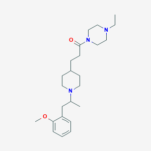 molecular formula C24H39N3O2 B6077983 1-ethyl-4-(3-{1-[2-(2-methoxyphenyl)-1-methylethyl]-4-piperidinyl}propanoyl)piperazine 