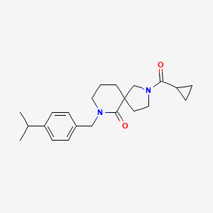 molecular formula C22H30N2O2 B6077991 2-(cyclopropylcarbonyl)-7-(4-isopropylbenzyl)-2,7-diazaspiro[4.5]decan-6-one 