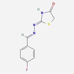 4-fluorobenzaldehyde (4-oxo-1,3-thiazolidin-2-ylidene)hydrazone