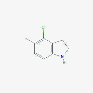 molecular formula C9H10ClN B060780 4-Chloro-5-methylindoline CAS No. 162100-45-0