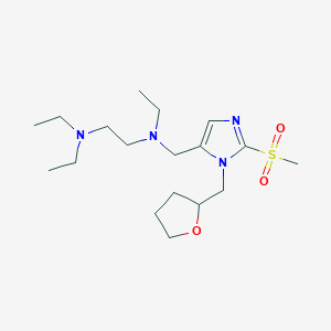 molecular formula C18H34N4O3S B6078006 N,N,N'-triethyl-N'-{[2-(methylsulfonyl)-1-(tetrahydro-2-furanylmethyl)-1H-imidazol-5-yl]methyl}-1,2-ethanediamine 