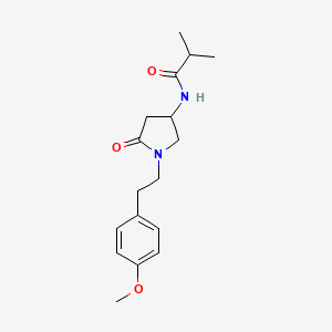 molecular formula C17H24N2O3 B6078011 N-{1-[2-(4-methoxyphenyl)ethyl]-5-oxo-3-pyrrolidinyl}-2-methylpropanamide 
