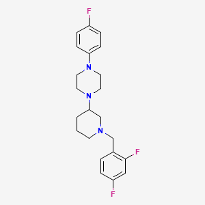 molecular formula C22H26F3N3 B6078024 1-[1-(2,4-difluorobenzyl)-3-piperidinyl]-4-(4-fluorophenyl)piperazine 