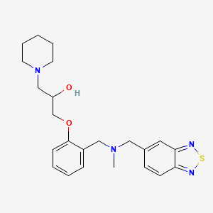molecular formula C23H30N4O2S B6078028 1-(2-{[(2,1,3-benzothiadiazol-5-ylmethyl)(methyl)amino]methyl}phenoxy)-3-(1-piperidinyl)-2-propanol 