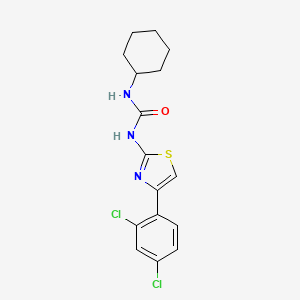molecular formula C16H17Cl2N3OS B6078034 N-cyclohexyl-N'-[4-(2,4-dichlorophenyl)-1,3-thiazol-2-yl]urea 
