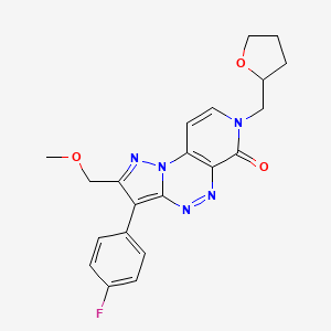 molecular formula C21H20FN5O3 B6078067 3-(4-fluorophenyl)-2-(methoxymethyl)-7-(tetrahydro-2-furanylmethyl)pyrazolo[5,1-c]pyrido[4,3-e][1,2,4]triazin-6(7H)-one 