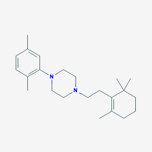 molecular formula C23H36N2 B6078084 1-(2,5-dimethylphenyl)-4-[2-(2,6,6-trimethyl-1-cyclohexen-1-yl)ethyl]piperazine 
