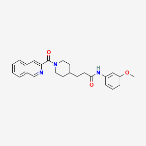 molecular formula C25H27N3O3 B6078100 3-[1-(3-isoquinolinylcarbonyl)-4-piperidinyl]-N-(3-methoxyphenyl)propanamide 
