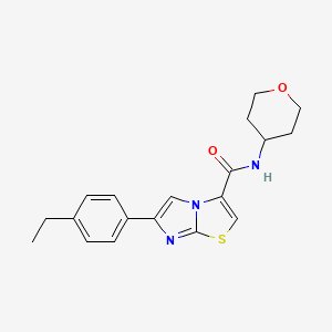molecular formula C19H21N3O2S B6078125 6-(4-ethylphenyl)-N-(tetrahydro-2H-pyran-4-yl)imidazo[2,1-b][1,3]thiazole-3-carboxamide 