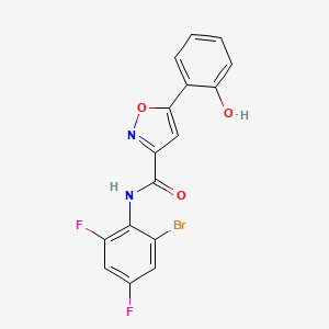 molecular formula C16H9BrF2N2O3 B6078131 N-(2-bromo-4,6-difluorophenyl)-5-(2-hydroxyphenyl)-3-isoxazolecarboxamide 