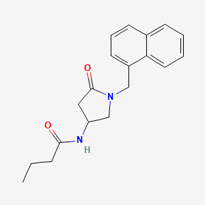 molecular formula C19H22N2O2 B6078161 N-[1-(1-naphthylmethyl)-5-oxo-3-pyrrolidinyl]butanamide 