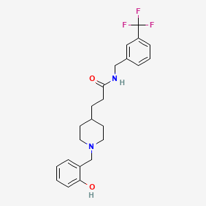 molecular formula C23H27F3N2O2 B6078171 3-[1-(2-hydroxybenzyl)-4-piperidinyl]-N-[3-(trifluoromethyl)benzyl]propanamide 