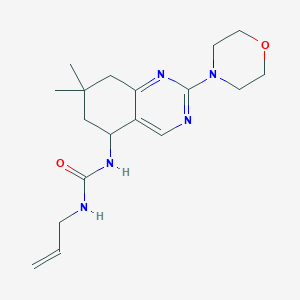 molecular formula C18H27N5O2 B6078185 N-allyl-N'-[7,7-dimethyl-2-(4-morpholinyl)-5,6,7,8-tetrahydro-5-quinazolinyl]urea 