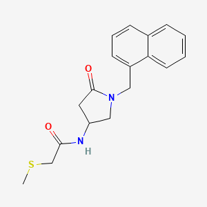 molecular formula C18H20N2O2S B6078192 2-(methylthio)-N-[1-(1-naphthylmethyl)-5-oxo-3-pyrrolidinyl]acetamide 