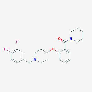 molecular formula C24H28F2N2O2 B6078193 1-(3,4-difluorobenzyl)-4-[2-(1-piperidinylcarbonyl)phenoxy]piperidine 