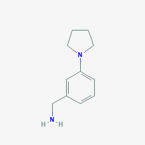 molecular formula C11H16N2 B060782 (3-吡咯烷-1-基苯基)甲胺 CAS No. 175696-70-5