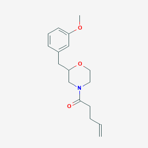 molecular formula C17H23NO3 B6078219 2-(3-methoxybenzyl)-4-(4-pentenoyl)morpholine 