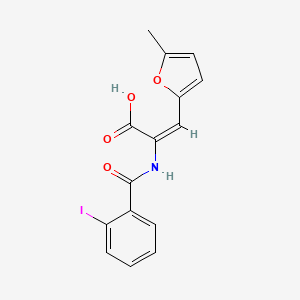 molecular formula C15H12INO4 B6078227 2-[(2-iodobenzoyl)amino]-3-(5-methyl-2-furyl)acrylic acid 
