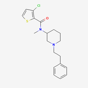 molecular formula C19H23ClN2OS B6078235 3-chloro-N-methyl-N-[1-(2-phenylethyl)-3-piperidinyl]-2-thiophenecarboxamide 