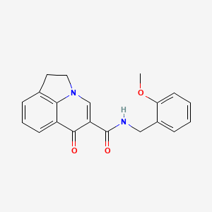 molecular formula C20H18N2O3 B6078278 N-(2-methoxybenzyl)-6-oxo-1,2-dihydro-6H-pyrrolo[3,2,1-ij]quinoline-5-carboxamide 