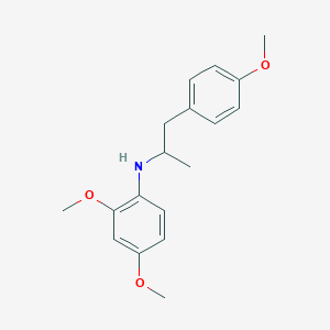 molecular formula C18H23NO3 B6078292 (2,4-dimethoxyphenyl)[2-(4-methoxyphenyl)-1-methylethyl]amine 