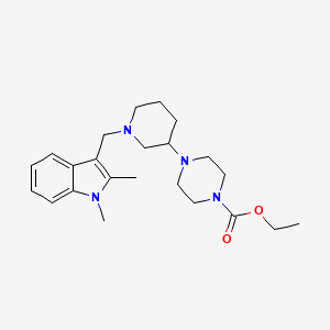 ethyl 4-{1-[(1,2-dimethyl-1H-indol-3-yl)methyl]-3-piperidinyl}-1-piperazinecarboxylate