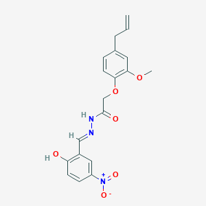 molecular formula C19H19N3O6 B6078306 2-(4-allyl-2-methoxyphenoxy)-N'-(2-hydroxy-5-nitrobenzylidene)acetohydrazide 