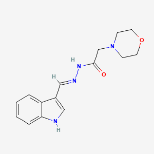 molecular formula C15H18N4O2 B6078315 N'-(1H-indol-3-ylmethylene)-2-(4-morpholinyl)acetohydrazide 