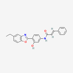 N-[4-(5-ethyl-1,3-benzoxazol-2-yl)-3-hydroxyphenyl]-3-phenylacrylamide