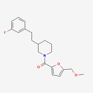 molecular formula C20H24FNO3 B6078338 3-[2-(3-fluorophenyl)ethyl]-1-[5-(methoxymethyl)-2-furoyl]piperidine 