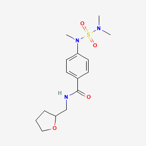 molecular formula C15H23N3O4S B6078356 4-[[(dimethylamino)sulfonyl](methyl)amino]-N-(tetrahydro-2-furanylmethyl)benzamide 