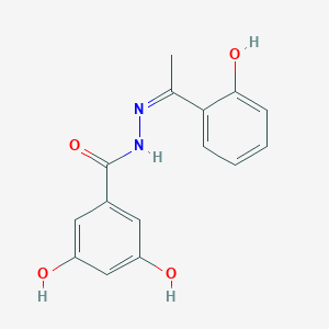 molecular formula C15H14N2O4 B6078371 3,5-dihydroxy-N'-[1-(2-hydroxyphenyl)ethylidene]benzohydrazide 