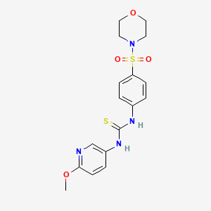 molecular formula C17H20N4O4S2 B6078373 N-(6-methoxy-3-pyridinyl)-N'-[4-(4-morpholinylsulfonyl)phenyl]thiourea 