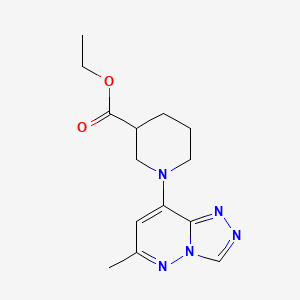 molecular formula C14H19N5O2 B6078399 ethyl 1-(6-methyl[1,2,4]triazolo[4,3-b]pyridazin-8-yl)-3-piperidinecarboxylate 