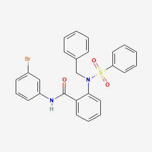 molecular formula C26H21BrN2O3S B6078407 2-[benzyl(phenylsulfonyl)amino]-N-(3-bromophenyl)benzamide 