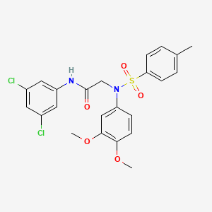molecular formula C23H22Cl2N2O5S B6078413 N~1~-(3,5-dichlorophenyl)-N~2~-(3,4-dimethoxyphenyl)-N~2~-[(4-methylphenyl)sulfonyl]glycinamide 