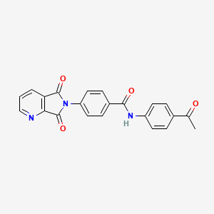 molecular formula C22H15N3O4 B6078414 N-(4-acetylphenyl)-4-(5,7-dioxo-5,7-dihydro-6H-pyrrolo[3,4-b]pyridin-6-yl)benzamide 