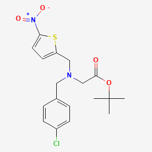 molecular formula C18H21ClN2O4S B607842 Tert-butyl 2-[(4-chlorophenyl)methyl-[(5-nitrothiophen-2-yl)methyl]amino]acetate CAS No. 1216744-19-2