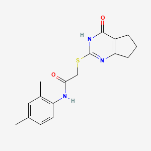 molecular formula C17H19N3O2S B6078422 N-(2,4-dimethylphenyl)-2-[(4-oxo-4,5,6,7-tetrahydro-3H-cyclopenta[d]pyrimidin-2-yl)thio]acetamide 