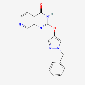 molecular formula C17H13N5O2 B607843 2-[(1-Benzyl-1h-Pyrazol-4-Yl)oxy]pyrido[3,4-D]pyrimidin-4(3h)-One CAS No. 1628332-52-4